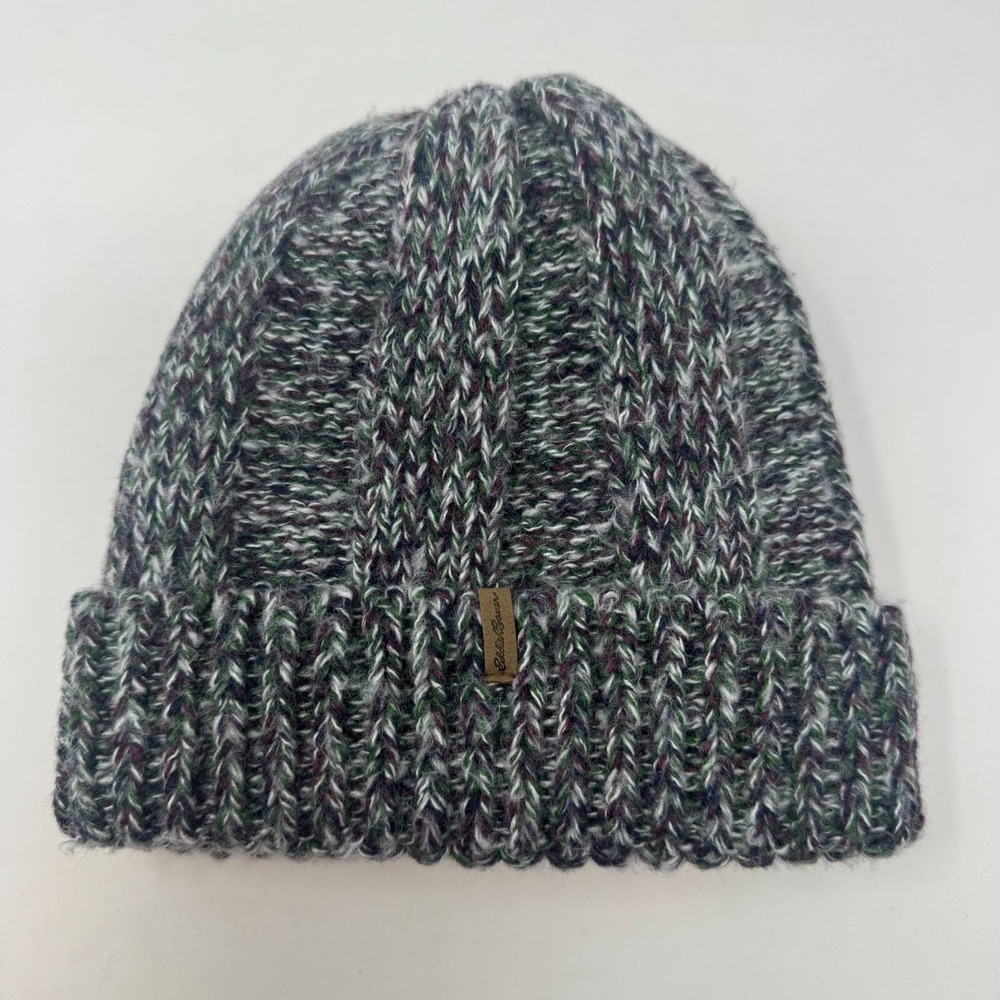 Eddie Bauer Knit Cuff Beanie Winter Hat Gray Women's OSFM
